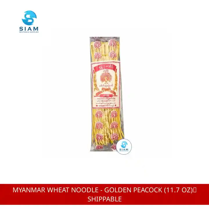 Myanmar Wheat Noodle - Golden Peacock (11.7 oz)📦shippable by@Outfy