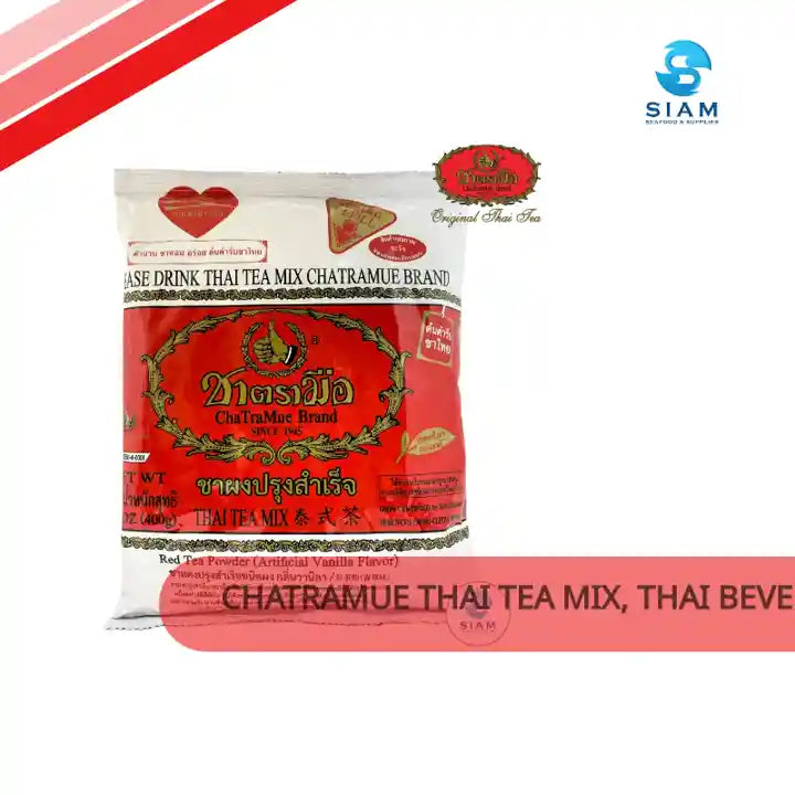 ChaTraMue Thai Tea Mix, Thai Beverage (14.1 oz) ชาตรามือ ชาผงปรุงสำเร็จ by@Outfy