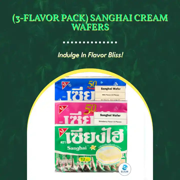 (3-Flavor Pack) Sanghai Cream Wafers by@Outfy