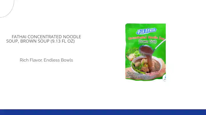 FaThai Concentrated Noodle Soup, Brown Soup (9.13 fl oz) น้ำก๋วยเตี๋ยวสำเร็จรูปเข้มข้น น้ำข้น ฟ้าไทย by@Outfy