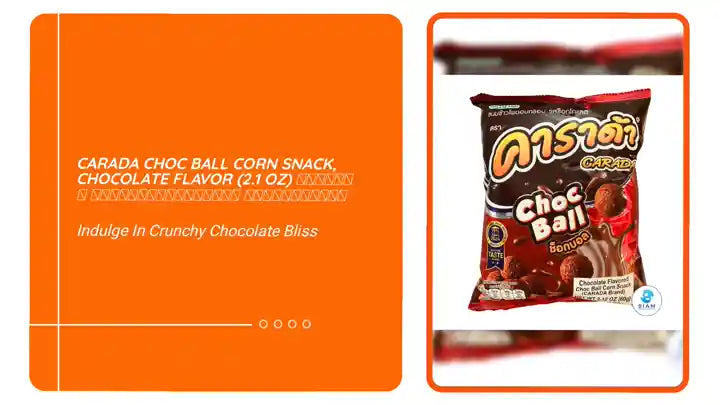 Carada Choc Ball Corn Snack, Chocolate Flavor (2.1 oz) คาราด้า ขนมข้าวโพดอบกรอบ รสช็อกโกแลต by@Outfy