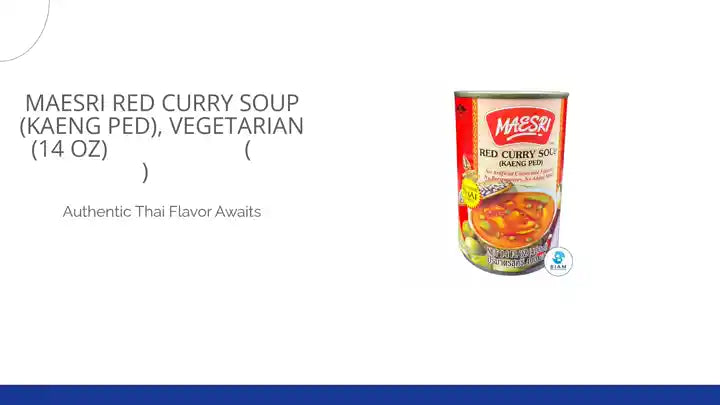 MaeSri Red Curry Soup (Kaeng Ped), Vegetarian (14 oz) ซุปแกงแดง (แกงเผ็ด) แม่ศรี by@Outfy