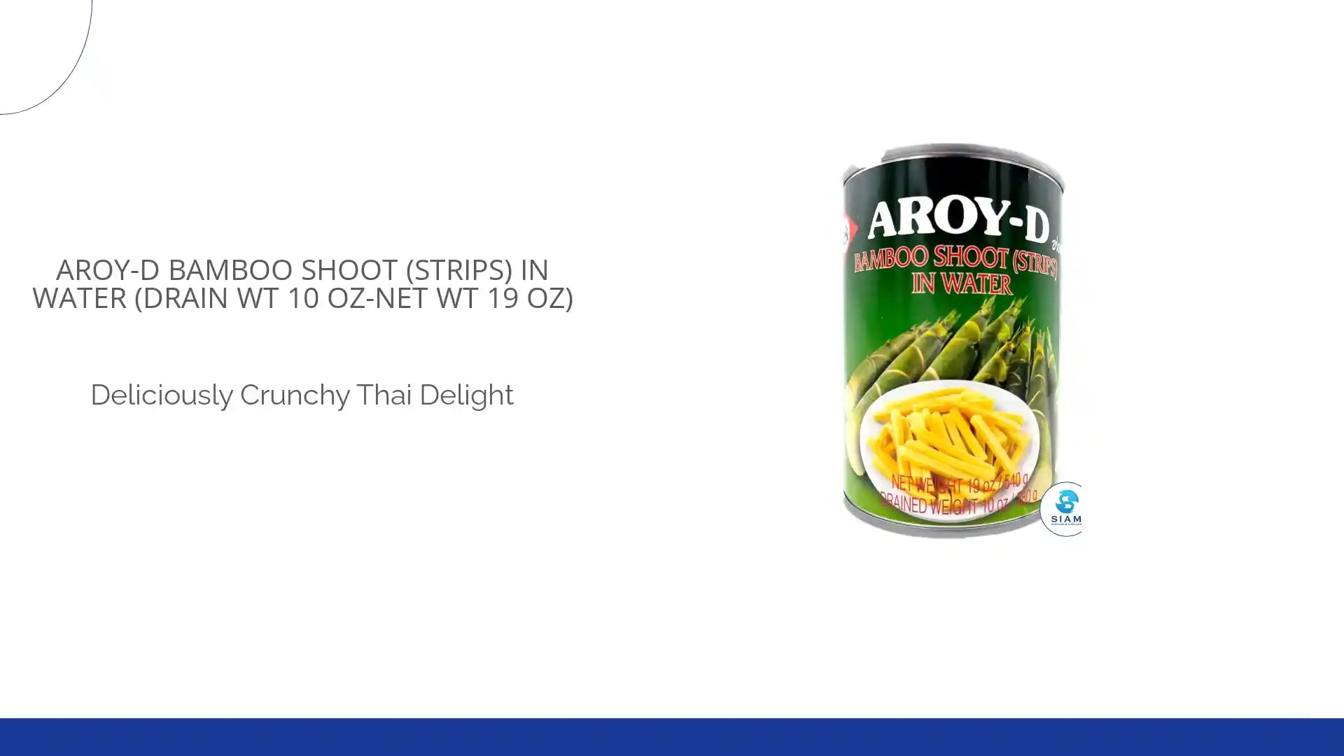 Aroy-D Bamboo Shoot (Strips) in Water (Drain wt 10 oz-Net wt 19 oz) หน่อไม้กระป๋อง แบบเส้น อร่อยดี by@Outfy
