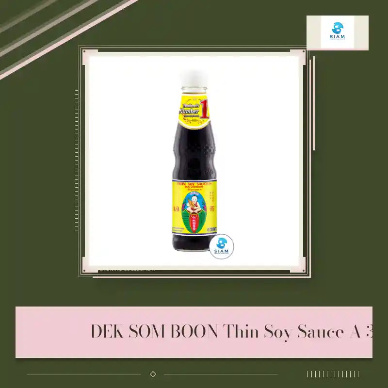 DEK SOM BOON Thin Soy Sauce A 300ml, Vegan (10.14 fl oz) ซีอิ้วขาวสูตร 1 ตราเด็กสมบูรณ์ by@Outfy