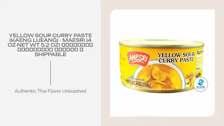 Yellow Sour Curry Paste (Kaeng Lueang) - MaeSri (4 oz-Net Wt 5.2 oz) น้ำพริกแกงเหลือง แม่ศรี 📦shippable by@Outfy