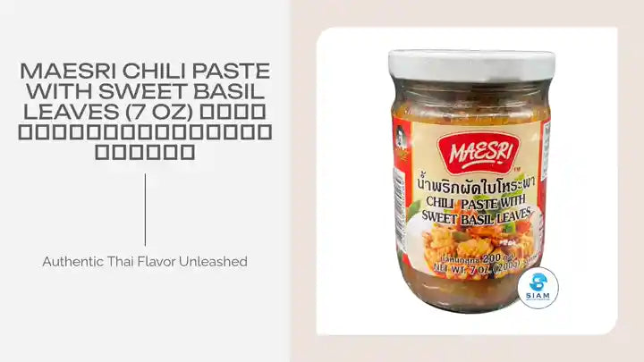 MaeSri Chili Paste with Sweet Basil Leaves (7 oz) น้ำพริกผัดใบโหระพา แม่ศรี by@Outfy