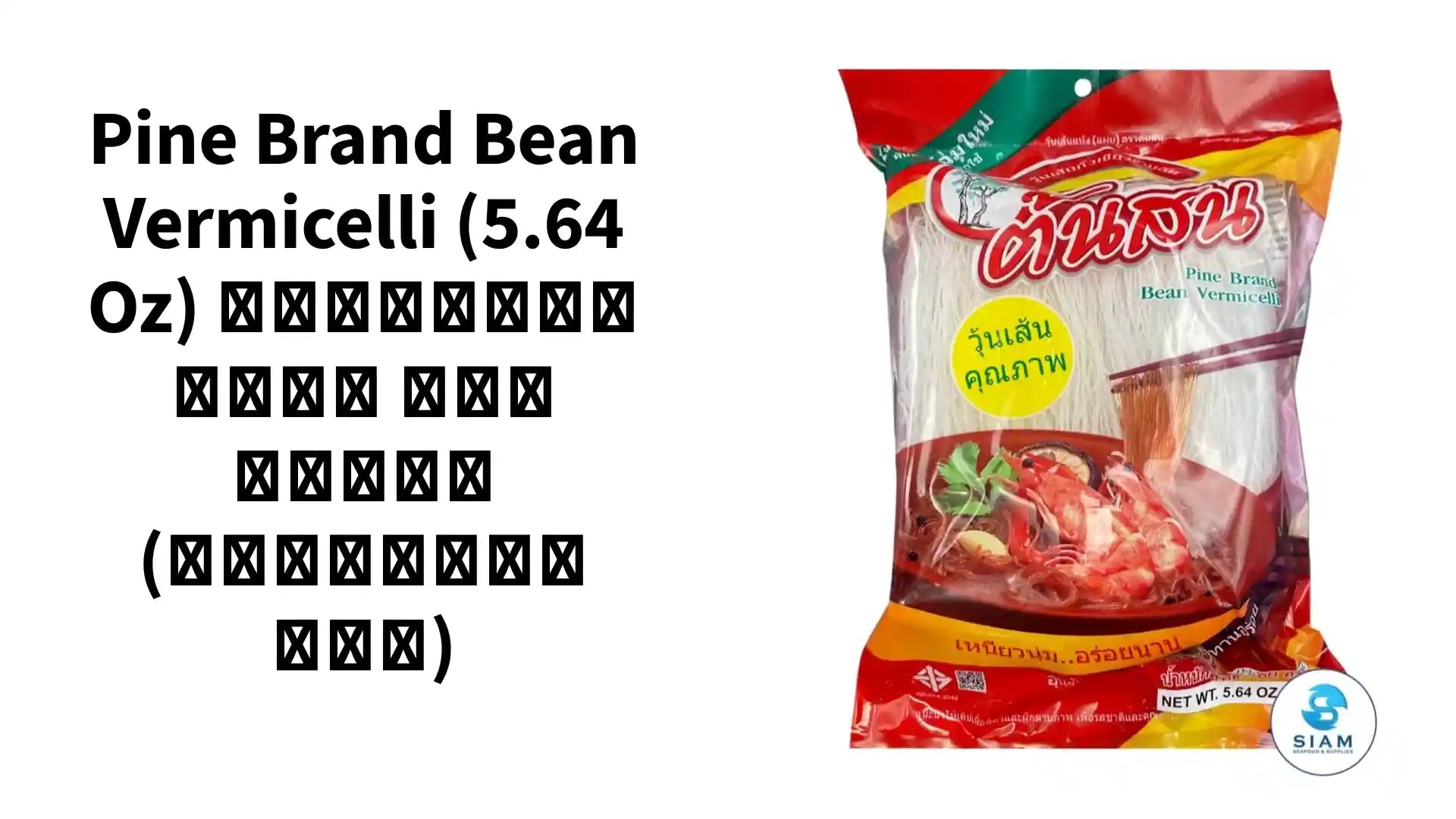 Pine Brand Bean Vermicelli (5.64 oz) วุ้นเส้นแห้ง ตราต้นสน (เชลล์ชวนชิม) by@Outfy