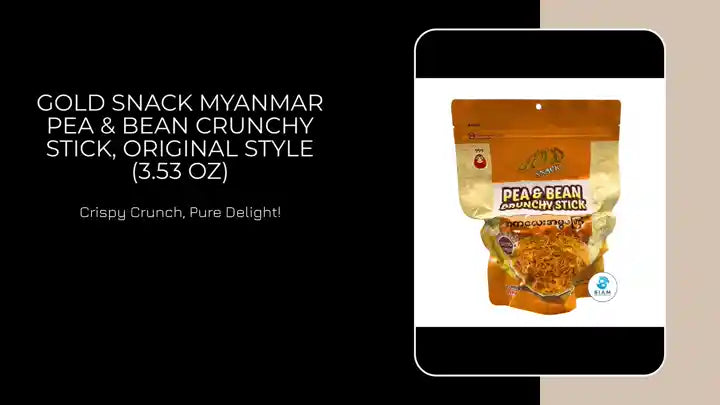 Gold Snack Myanmar Pea &amp; Bean Crunchy Stick, Original Style (3.53 oz) by@Outfy