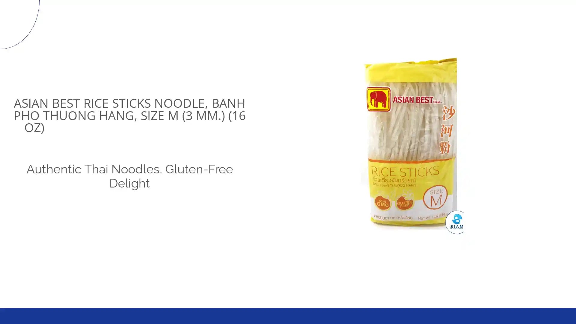 Asian Best Rice Sticks Noodle, banh pho thuong hang, Size M (3 mm.) (16 oz) เส้นก๋วยเตี๋ยวจันทร์บูรณ์ ขนาดกลาง เอเชี่ยน เบสท์ by@Outfy