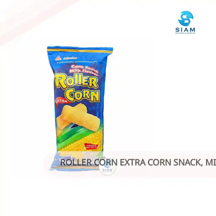 Roller Corn Extra Corn Snack, Milk Flavor (2.29 oz) ข้าวโพดอบกรอบ รสนม ตราโรลเลอร์คอร์นเอ็กตรา by@Outfy