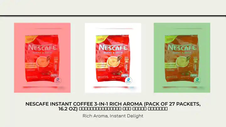 Nescafe Instant Coffee 3-in-1 Rich Aroma (Pack of 27 packets, 16.2 oz) กาแฟปรุงสำเร็จ ริช อโรมา เนสกาแฟ by@Outfy