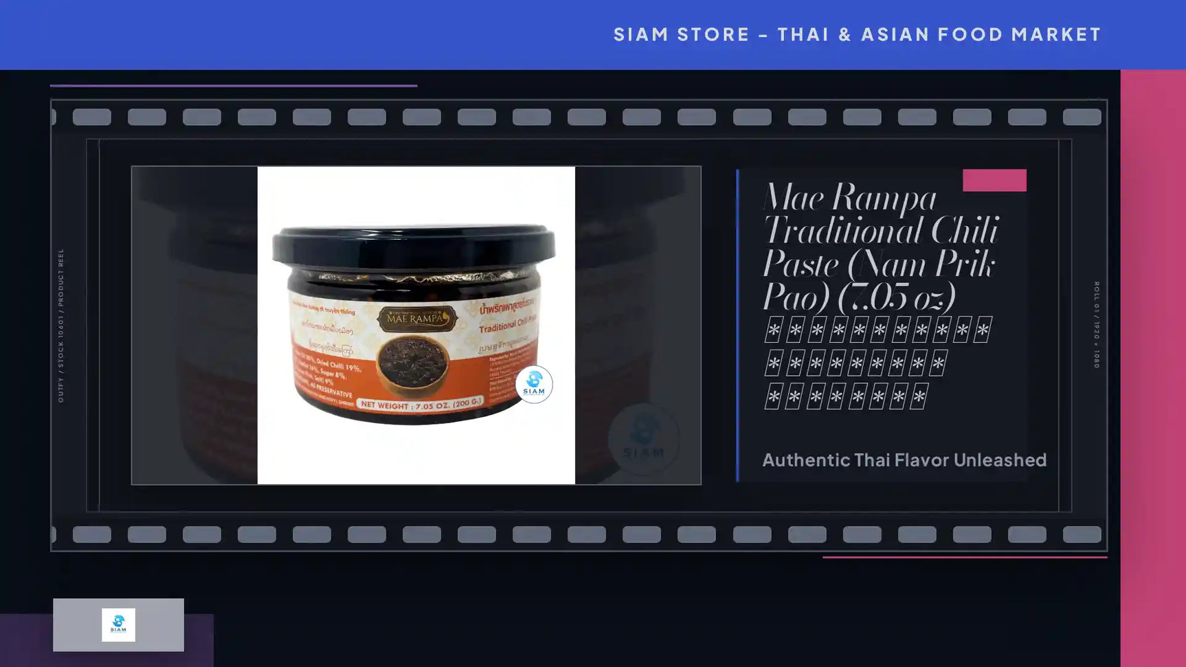 Mae Rampa Traditional Chili Paste (Nam Prik Pao) (7.05 oz) น้ำพริกเผาสูตรโบราณ แม่รัมภา by@Outfy