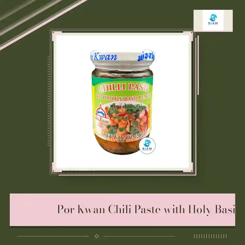 Por Kwan Chili Paste with Holy Basil Leaves (Ka Praw) (7 oz) พริกผัดใบกะเพรา พ่อขวัญ by@Outfy