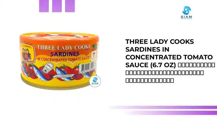 Three Lady Cooks Sardines in Concentrated Tomato Sauce (6.7 oz) ปลาซาร์ดีนในซอสมะเขือเทศเข้มข้น ตราสามแม่ครัว by@Outfy