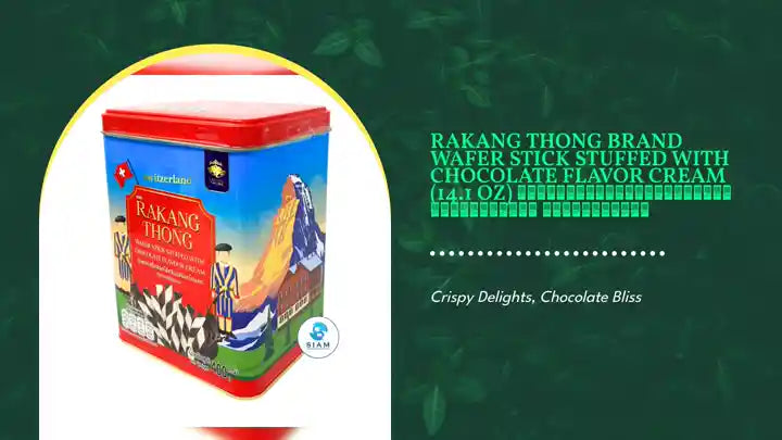 Rakang Thong Brand Wafer Stick Stuffed with Chocolate Flavor Cream (14.1 oz) เวเฟอร์สติ๊กสอดไส้ครีมรสช็อกโกแลต ตราระฆังทอง by@Outfy