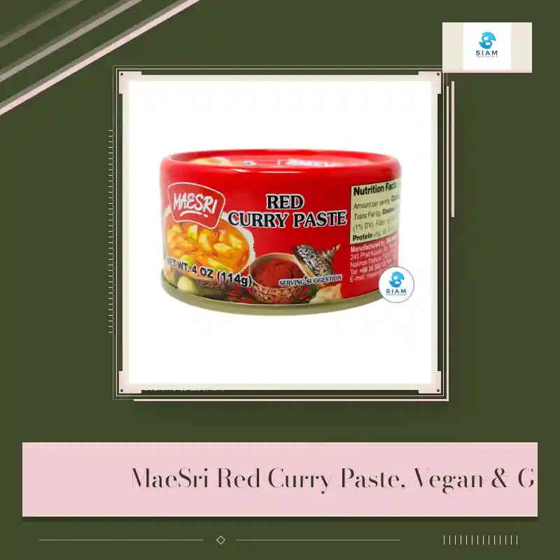 MaeSri Red Curry Paste, Vegan & Gluten-Free (4 oz) น้ำพริกแกงแดง แม่ศรี by@Outfy