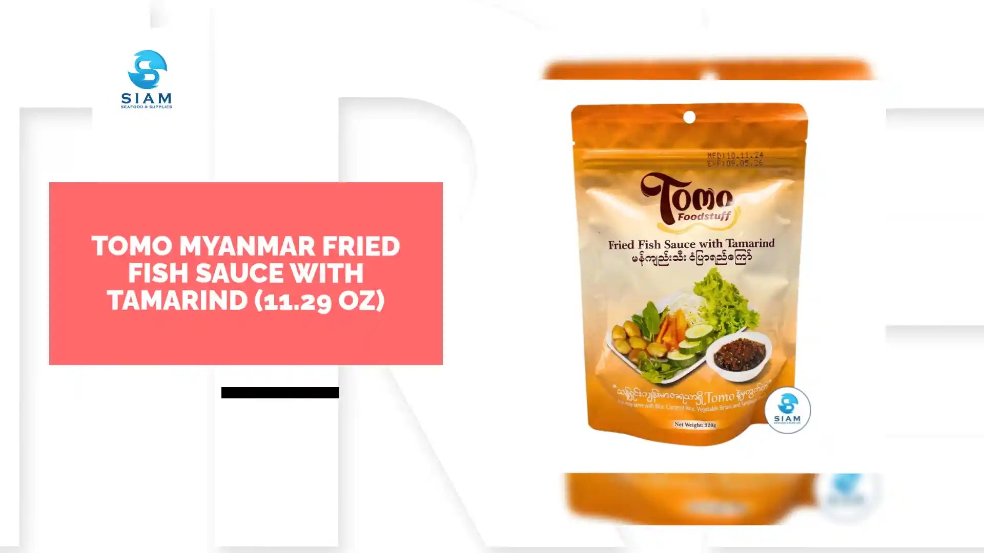 Tomo Myanmar Fried Fish Sauce with Tamarind (11.29 oz) by@Outfy