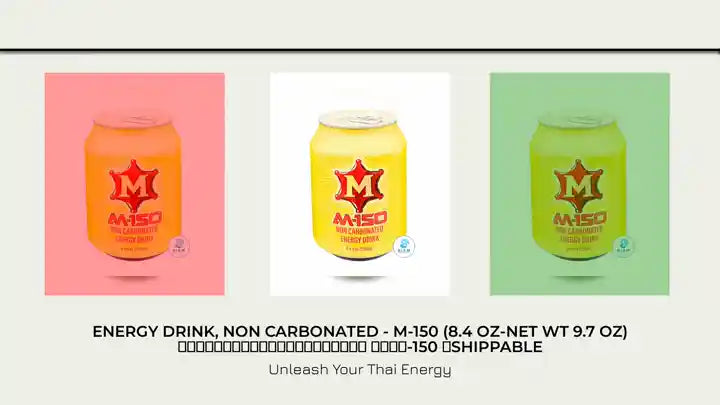 Energy Drink, Non Carbonated - M-150 (8.4 oz-Net Wt 9.7 oz) เครื่องดื่มให้พลังงาน เอ็ม-150 📦shippable by@Outfy