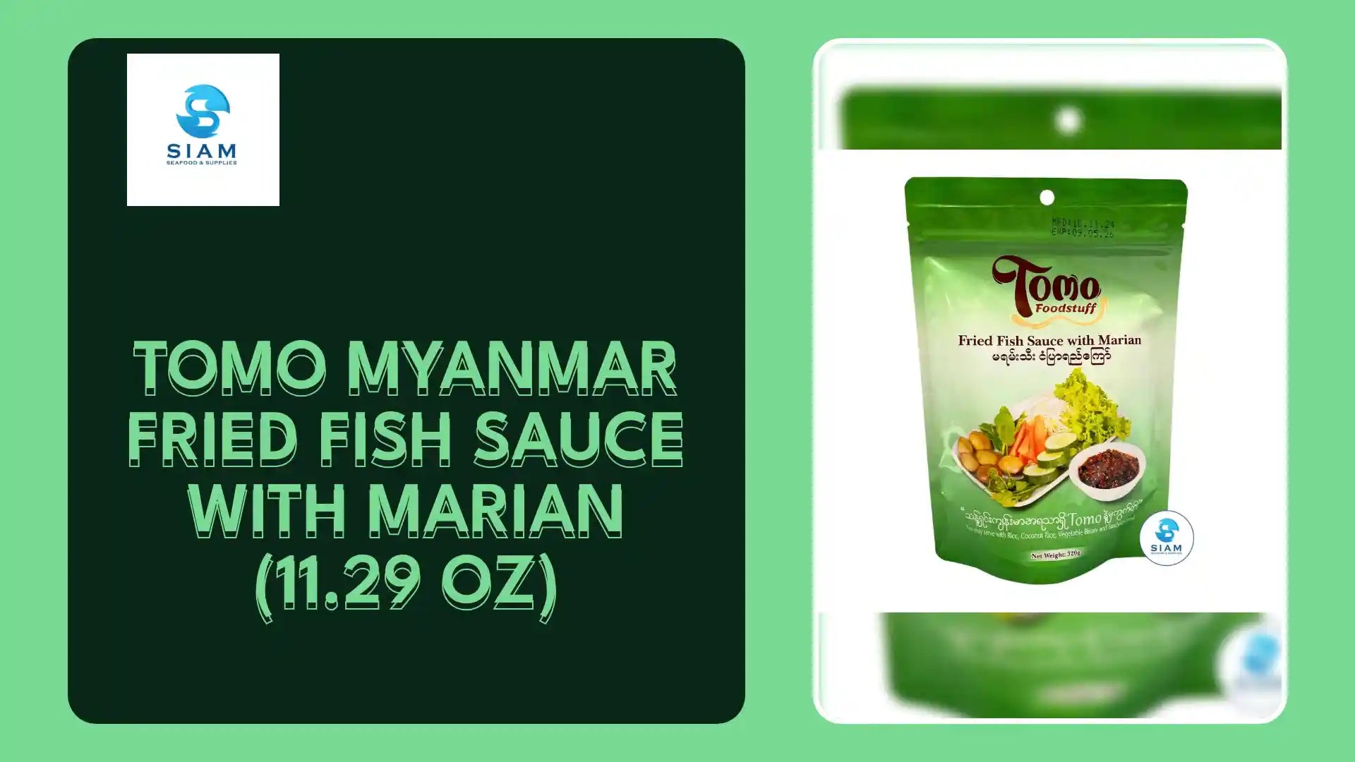 Tomo Myanmar Fried Fish Sauce with Marian (11.29 oz) by@Outfy