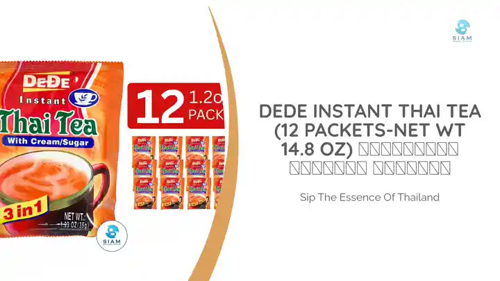 DeDe Instant Thai Tea (12 packets-Net Wt 14.8 oz) ชาไทยปรุงสำเร็จ ตราดีดี by@Outfy
