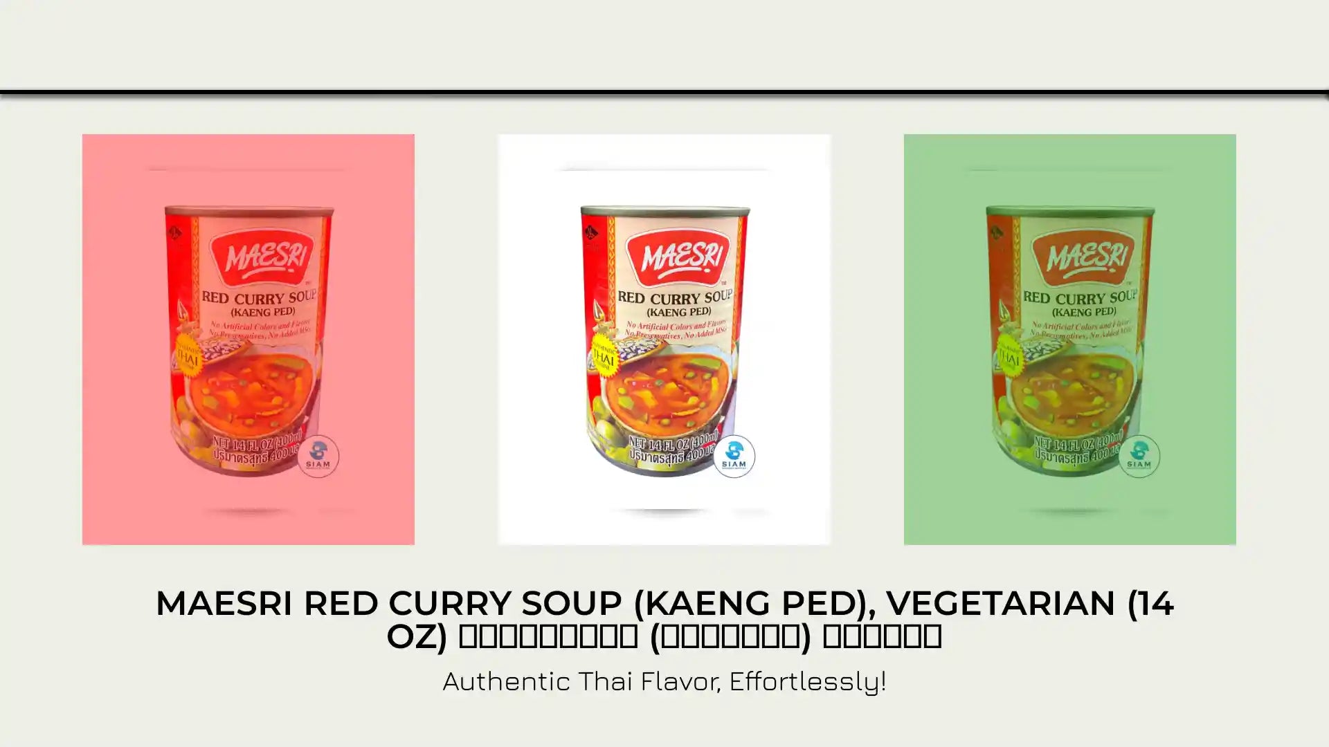 MaeSri Red Curry Soup (Kaeng Ped), Vegetarian (14 oz) ซุปแกงแดง (แกงเผ็ด) แม่ศรี by@Outfy