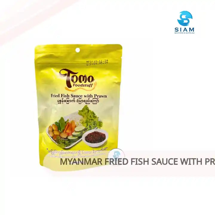 Myanmar Fried Fish Sauce with Prawn - Tomo (11.29 oz-Net Wt 11.60 oz) 📦shippable by@Outfy
