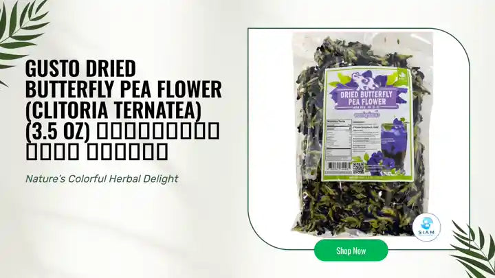 Gusto Dried Butterfly Pea Flower (Clitoria Ternatea) (3.5 oz) ดอกอัญชันแห้ง กัสโต้ by@Outfy