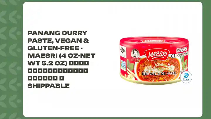 Panang Curry Paste, Vegan &amp; Gluten-Free - MaeSri (4 oz-Net Wt 5.2 oz) น้ำพริกแกงพะแนง แม่ศรี 📦shippable by@Outfy