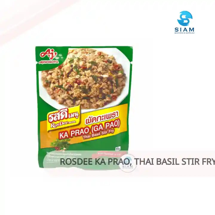 RosDee Ka Prao, Thai Basil Stir Fry Seasoning Mix (1.7 oz) ซอสผัดกะเพราปรุงสำเร็จชนิดผง รสดีเมนู by@Outfy