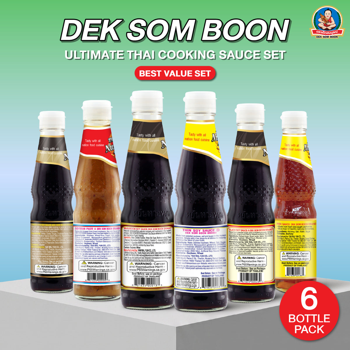 DEK SOM BOON Thai Cooking Sauce Bundle - Best Seller, Ultimate & Ready-to-Cook Sets