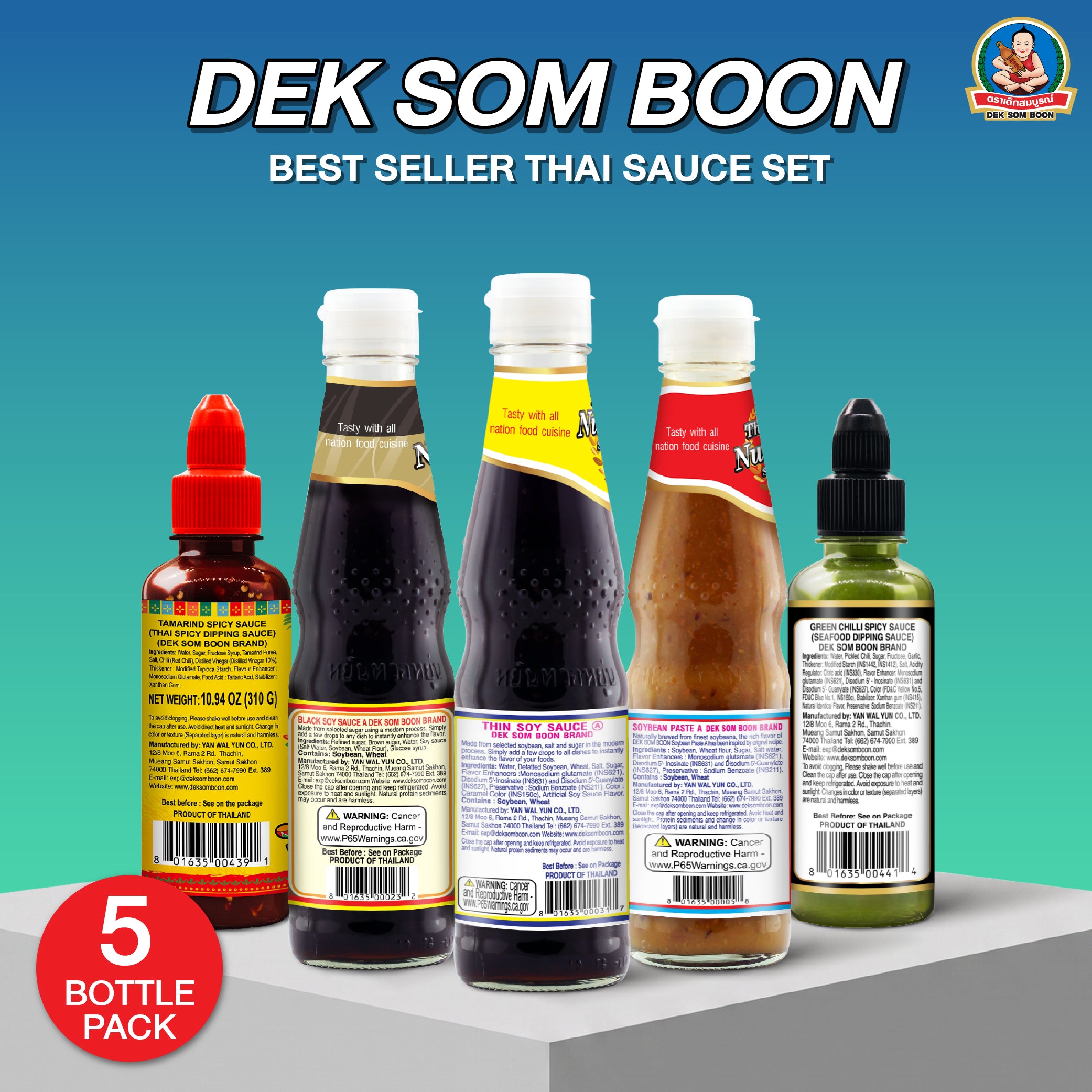 DEK SOM BOON Thai Cooking Sauce Bundle - Best Seller, Ultimate & Ready-to-Cook Sets