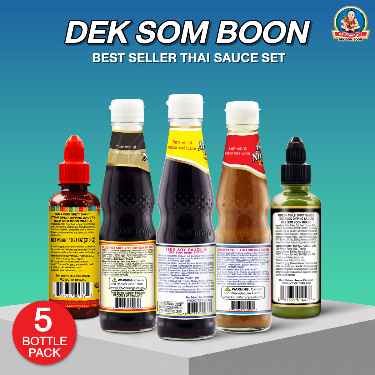 DEK SOM BOON Thai Cooking Sauce Bundle - Best Seller, Ultimate & Ready-to-Cook Sets
