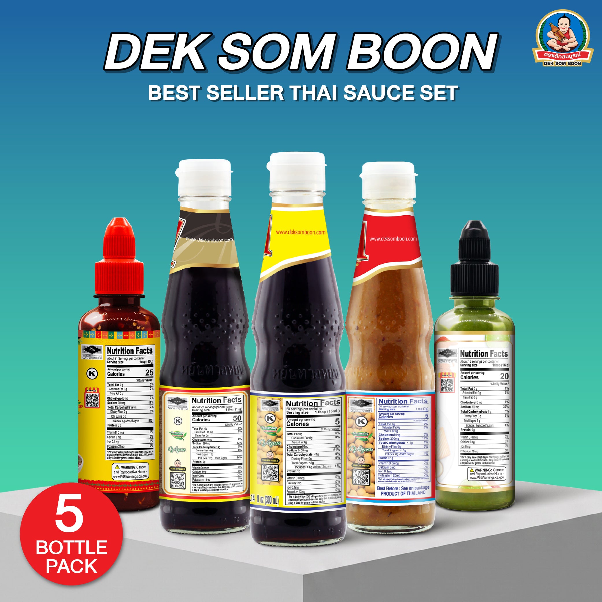 DEK SOM BOON Thai Cooking Sauce Bundle - Best Seller, Ultimate & Ready-to-Cook Sets