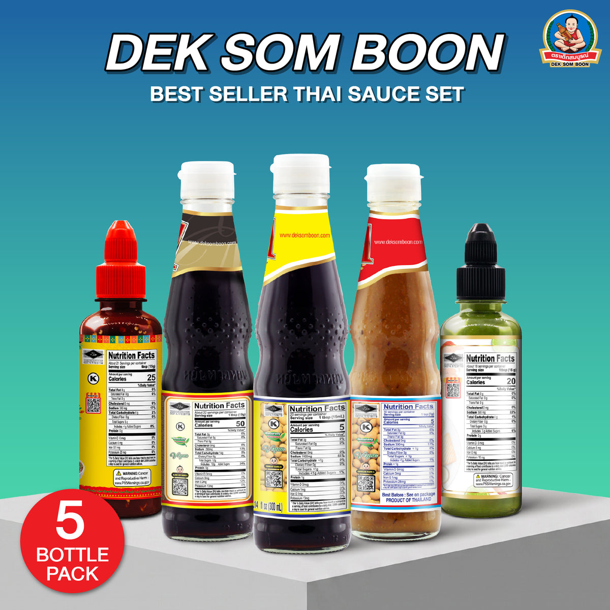 DEK SOM BOON Thai Cooking Sauce Bundle - Best Seller, Ultimate & Ready-to-Cook Sets
