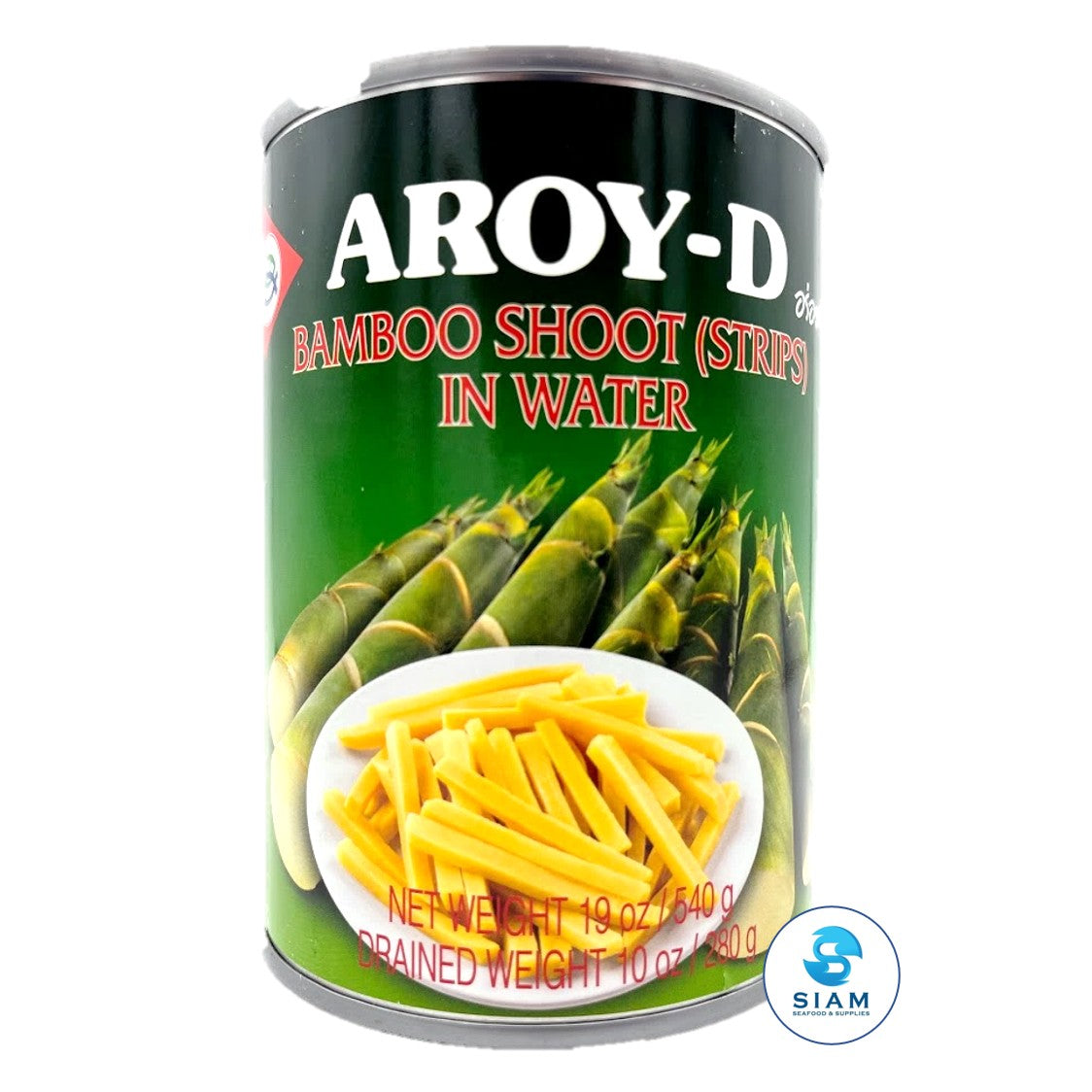 Bamboo Shoot (Strips) in Water - Aroy-D (19 oz-Net Wt 22.7 oz) หน่อไม้กระป๋อง แบบเส้น อร่อยดี shippable Aroy-D