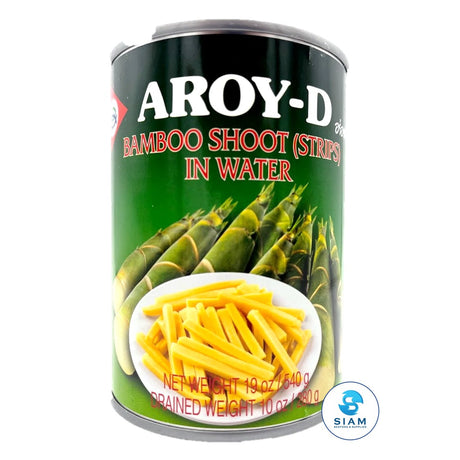 Bamboo Shoot (Strips) in Water - Aroy-D (19 oz-Net Wt 22.7 oz) หน่อไม้กระป๋อง แบบเส้น อร่อยดี shippable Aroy-D