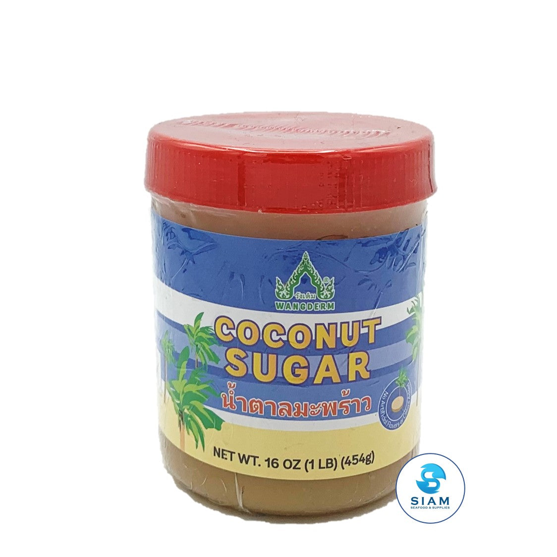 Coconut Sugar - Wang Derm (1 lb-Net Wt 18.4 oz) น้ำตาลมะพร้าว วังเดิม shippable Wang Derm