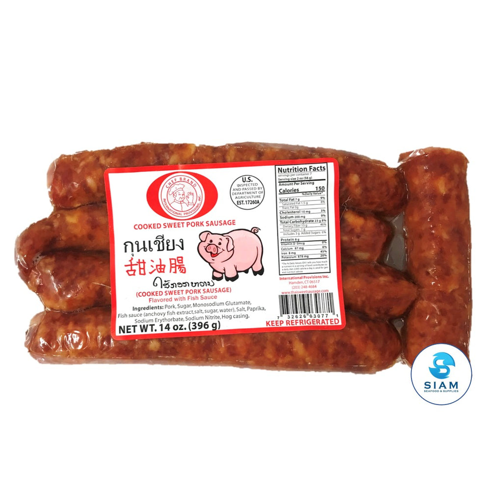 Cooked sweet pork sausage, frozen chef (14 oz) กุนเชียงหมู