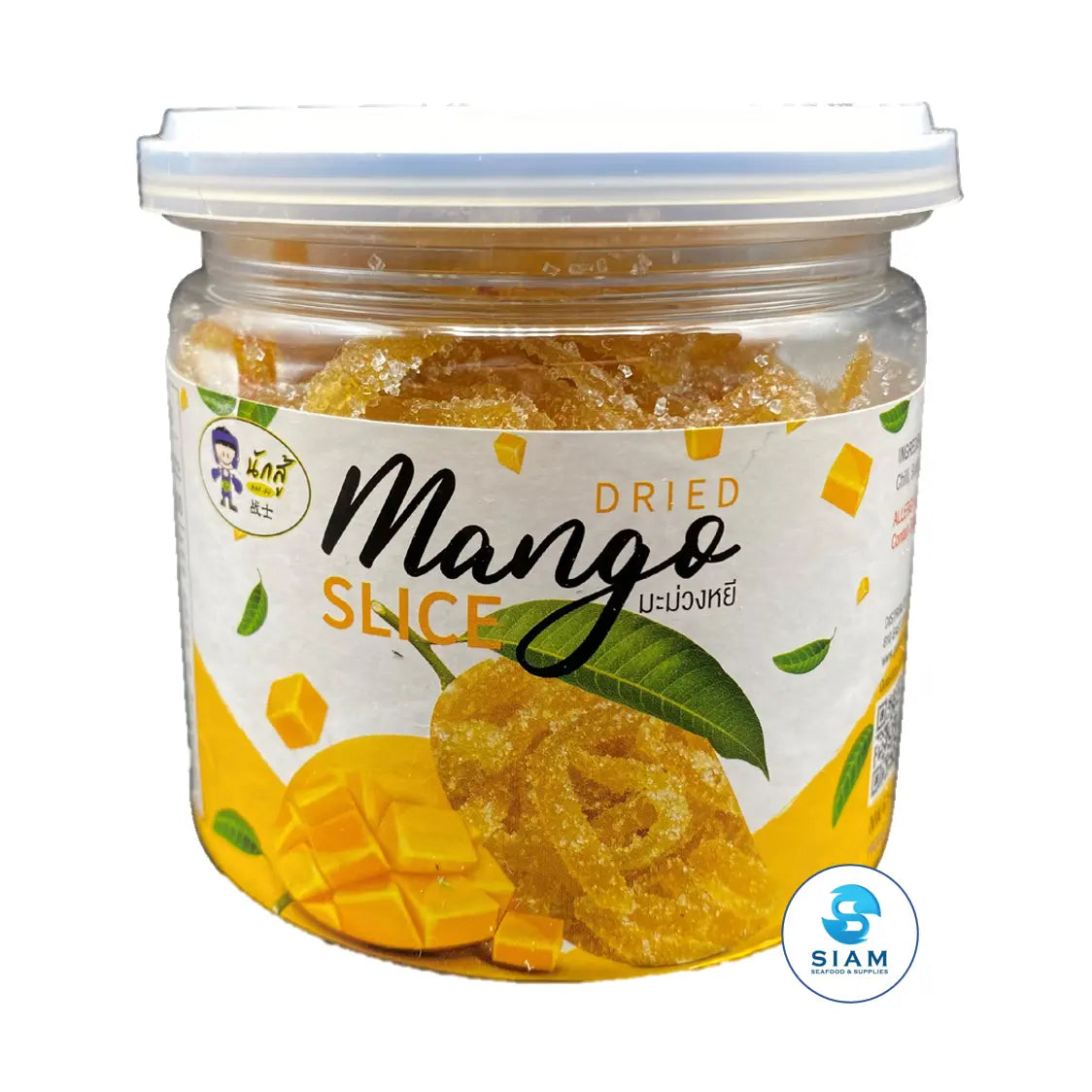 Dried Mango Slice - Nak Su (6.5 oz-Net Wt 8.1 oz) มะม่วงหยี ตรานักสู้่ shippable Nak Su