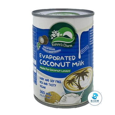 Evaporated Coconut Milk, Vegan, Dairy & Soy Free - Nature's Charm (12.2 oz-Net Wt 15.6 oz)  shippable Nature's Charm