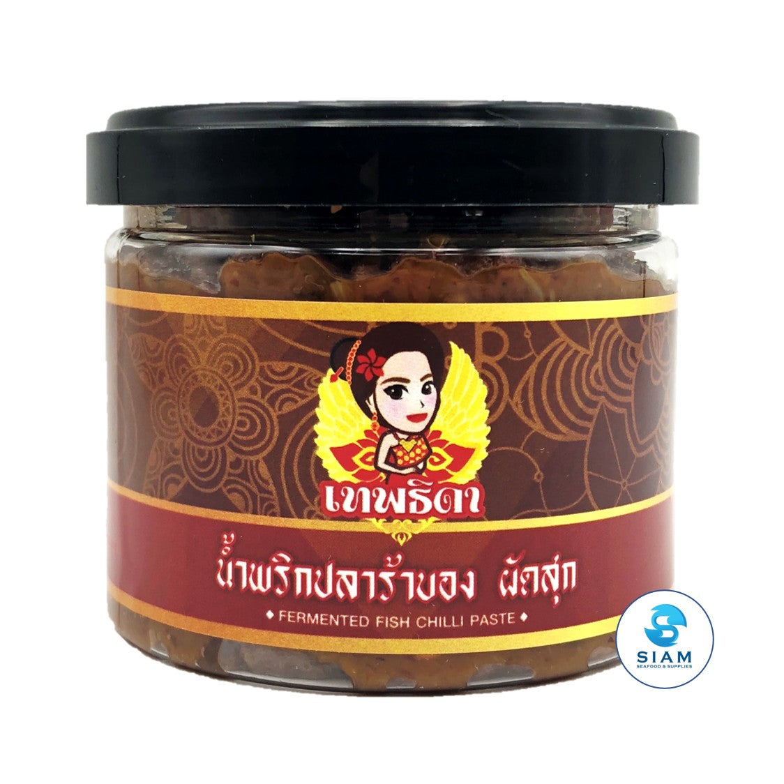 Fermented Fish Chili Paste - Thepthida (6.35 oz-Net Wt 7.4 oz) น้ำพริกปลาร้าบอง ผัดสุก ตราเทพธิดา shippable Siam Store - Thai & Asian Food Market