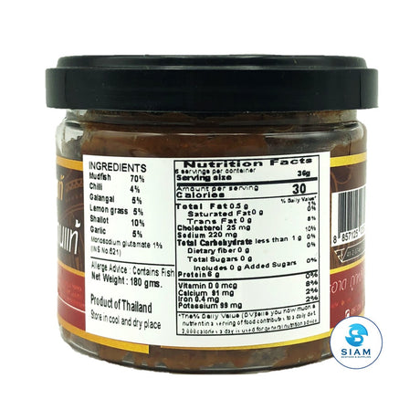 Fermented Fish Chili Paste - Thepthida (6.35 oz-Net Wt 7.4 oz) น้ำพริกปลาร้าบอง ผัดสุก ตราเทพธิดา shippable Siam Store - Thai & Asian Food Market