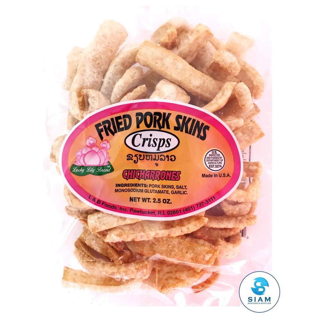 Fried Pork Skins - Lucky Lily (2.5 oz)  shippable Lucky Lily