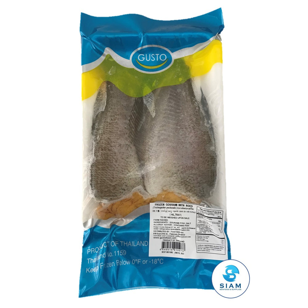 Gourami Fish with Roes (Pla-Salid Kai) , Frozen - Gusto (1 lb) Gusto