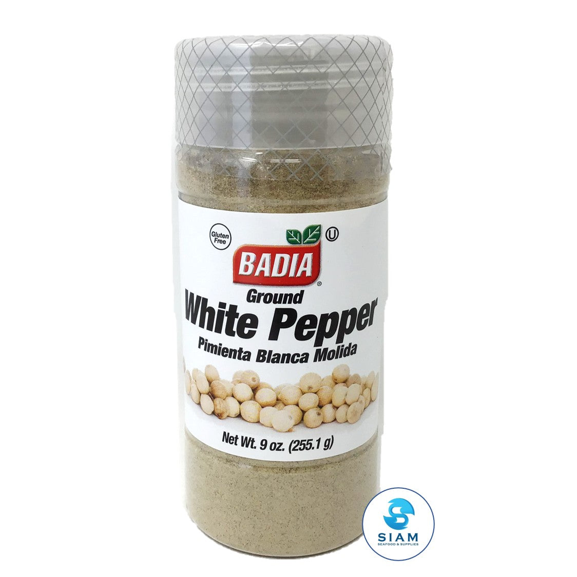 Ground White Pepper, Gluten Free - Badia (9 oz-Net Wt 11.4 oz)  shippable Badia