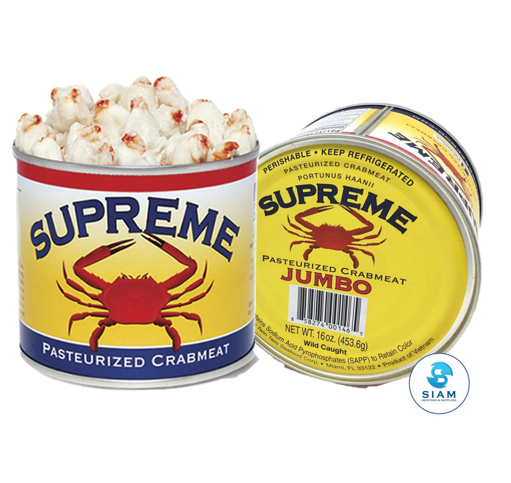 Pasteurized Crab Meat, Jumbo - Supreme (12 lbs case-$19.95/lb) เนื้อปู Jumbo แบบยกลัง Supreme