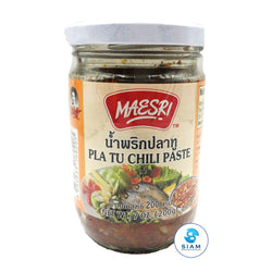 Pla Tu Chili Paste - MaeSri (7 oz-Net Wt 13.8 oz) น้ำพริกปลาทู แม่ศรี shippable MaeSri