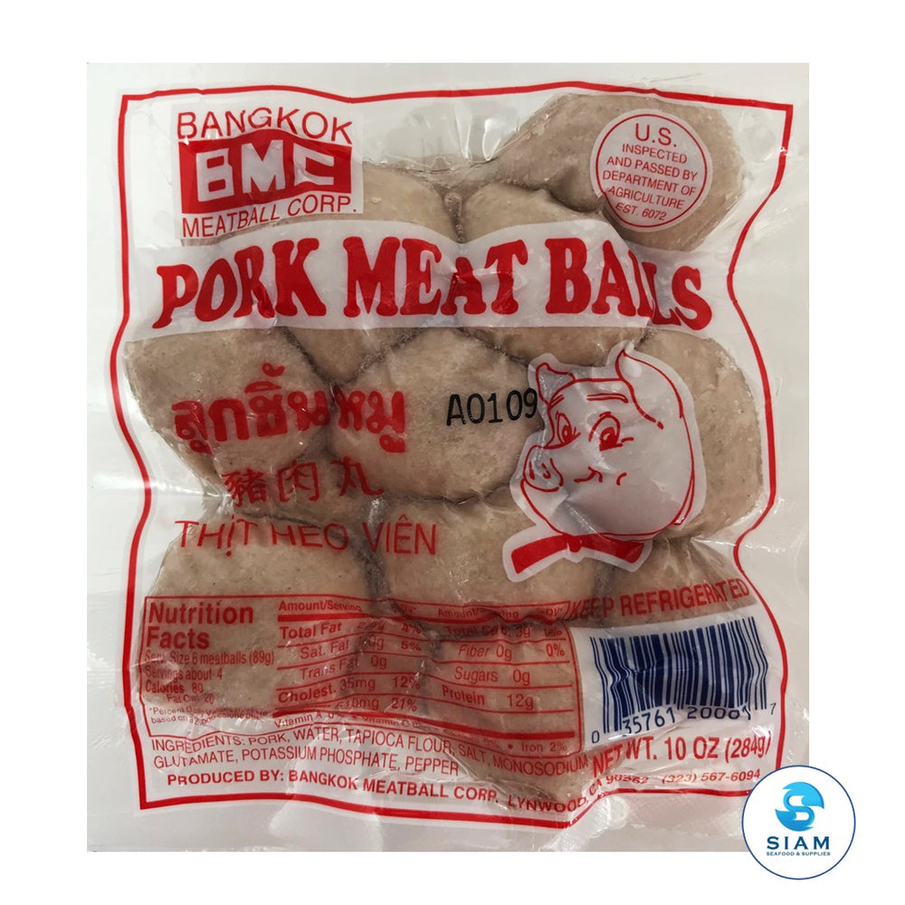 Pork Meatballs, Frozen - BMC (10 oz) BMC