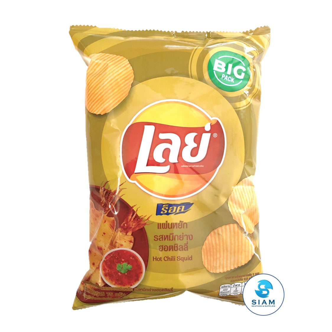 Potato Chips Hot Chili Squid Flavor -Lay's (2.64 oz- vol wt 7 oz) ???????????? ???????? ?????????? ????????? ??shippable Lay's