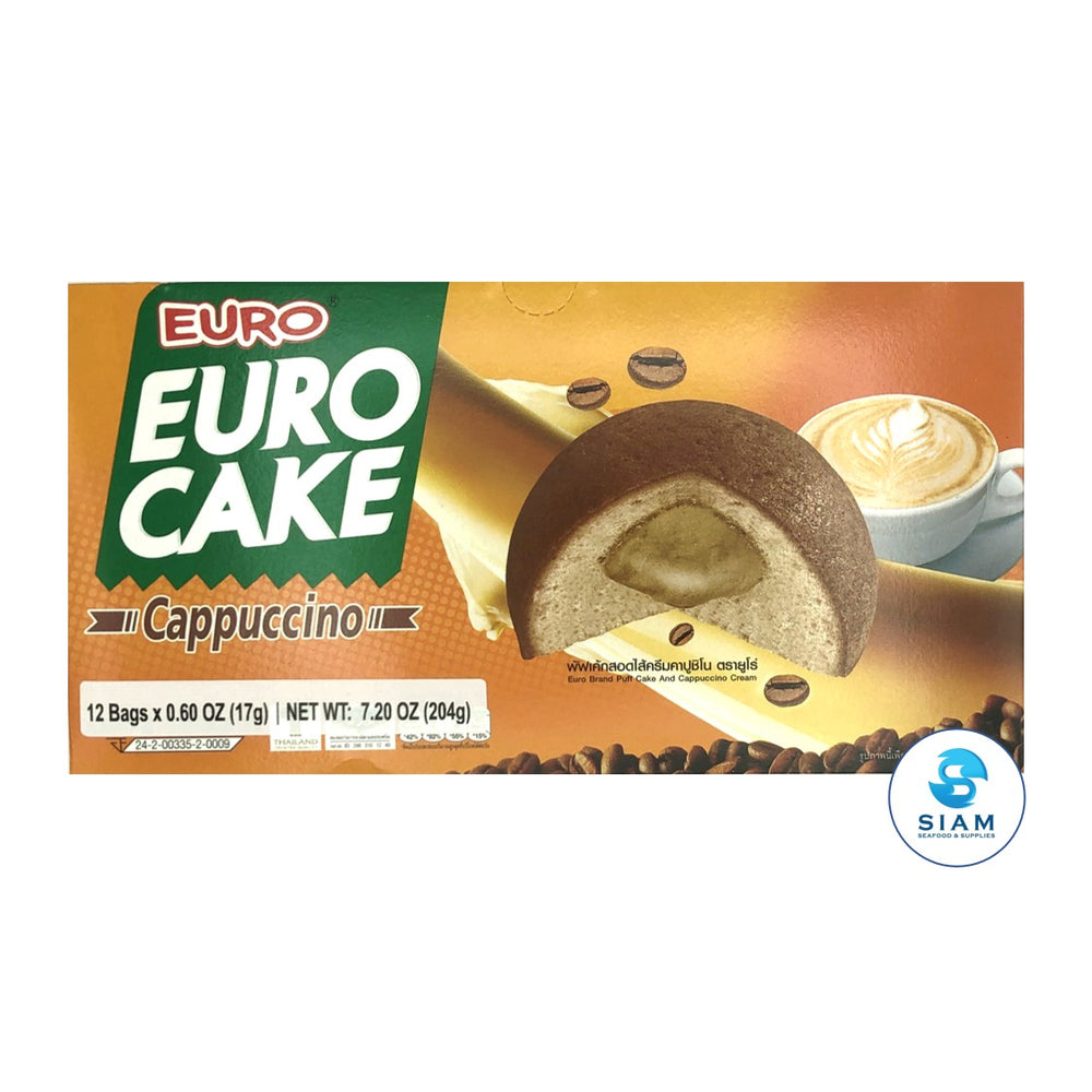 Puff Cake, Cappuccino Cream - Euro (12 packs-Net Wt 9.5 oz)  shippable Euro